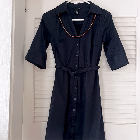 H&M Navy Shirtdress with Pockets! - Picture 1 of 6